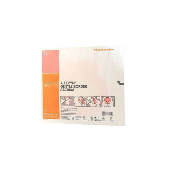 Smith & Nephew 66800898 Allevyn Gentle Border Sacrum Dressing 6 5/8 in. x 6 ¾ in. (Pack of 3)