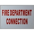 thumbnail image 1 of Fire Department Connection Sign Sign (White, Reflective !!, Aluminium, Size 7X10) (ref-2201), 1 of 2