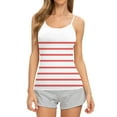 thumbnail image 2 of ZQUUVOU Tank Top For Women Spaghetti Stripe Printed Round Neck Sleeveless Camisole Summer Tank (Red,L), 2 of 6