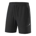 thumbnail image 3 of Men's Quick Dry Running Shorts, Athletic Pants, Joggers with Elastic Waist Drawstring, Lightweight Breathable Sportswear for Gym Workout, Summer Activewear Essentials | JASKFLY,Black L, 3 of 6