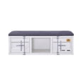 thumbnail image 2 of Bowery Hill Contemporary Metal Storage Bench in Gray and White, 2 of 5