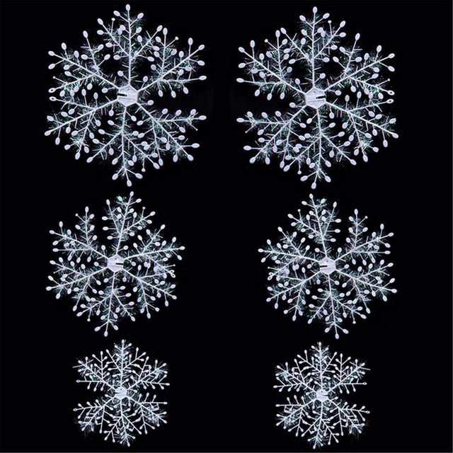 EGNMCR Hanging Ornaments 6PCChristmas Three-dimensional Snowflake SnowflakependantChristmas Tree Pendant Snowflake hanging