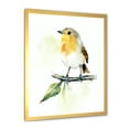 thumbnail image 2 of Designart 'Little Robin Bird Sitting On A Branch' Traditional Framed Art Print, 2 of 4