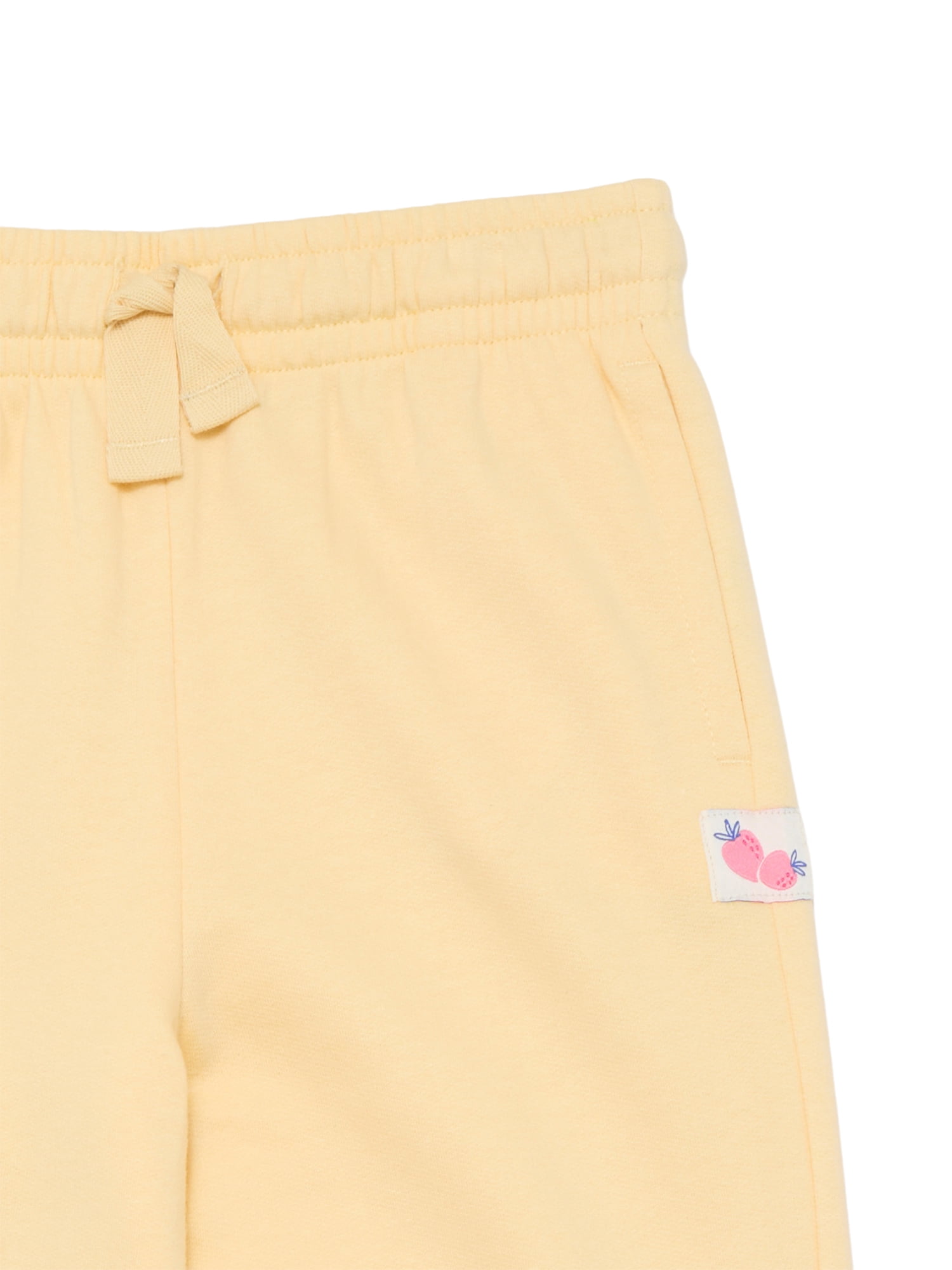 Wonder Nation Little Girls Fleece Jogger Pants, Sizes 4-10