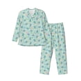 thumbnail image 1 of Fotbe Sea Turtle Pijama de Hombre con Estampado de Manga Larga, Conjunto de 2 Piezas, Ropa de Dormir Suave y Cómoda con Bolsillos-Small, 1 of 7
