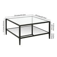 thumbnail image 6 of Evelyn&Zoe Hera 32" Wide Square Coffee Table with Mirror Shelf in Blackened Bronze, 6 of 8