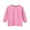 Pink, variant on Maean Kids Girls 3/4 Sleeve Blouse 2025 Crewneck Ribbed Tees Causal Loose Shirts for Girl 5-13 Years