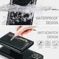 thumbnail image 2 of Allytech Glitter PU Leather Case for iPhone 15 Plus, Detachable Magnetic 2 in 1 Wallet Kickstand Case with Zipper Pocket & Card Holder, Shockproof Anti-Scratch Protective Case - Black, 2 of 11