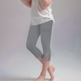 thumbnail image 2 of Ruyang Girls Capris Leggings Breathable Soft Toddlers 3/4 Cropped Pants Summer Belly 𝐒tretch Fitness Yoga Dance Pants Cropped, 2 of 6