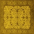 thumbnail image 1 of Ahgly Company Machine Washable Indoor Square Oriental Yellow Traditional Area Rugs, 6' Square, 1 of 4