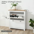 thumbnail image 4 of HOMCOM Armoire à Chaussures de Couloir avec 2 Tiroirs Basculants pour 12 Paires de Chaussures Blanc, 4 of 10