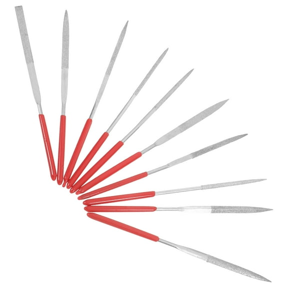 IDEANATEGRATE 10Pcs Metal File Kit for Hobbyists Professionals Finetuning 5.5x0.2x0.2In
