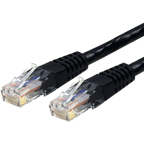 Câble Ethernet Cat6 - 50 Pieds - Noir - Câble Patch - Câble Cat6 Moulé - Câble Réseau Long - Cordon Ethernet - Cat 6