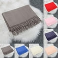 thumbnail image 2 of Splozh Winter Scarf for Women Shawl Soft Women Scarf Pashmina Shawls for Evening Dress Bridesmaid Wedding Bridal Winter Warm Long Large Scarves Grey,One Size, 2 of 5