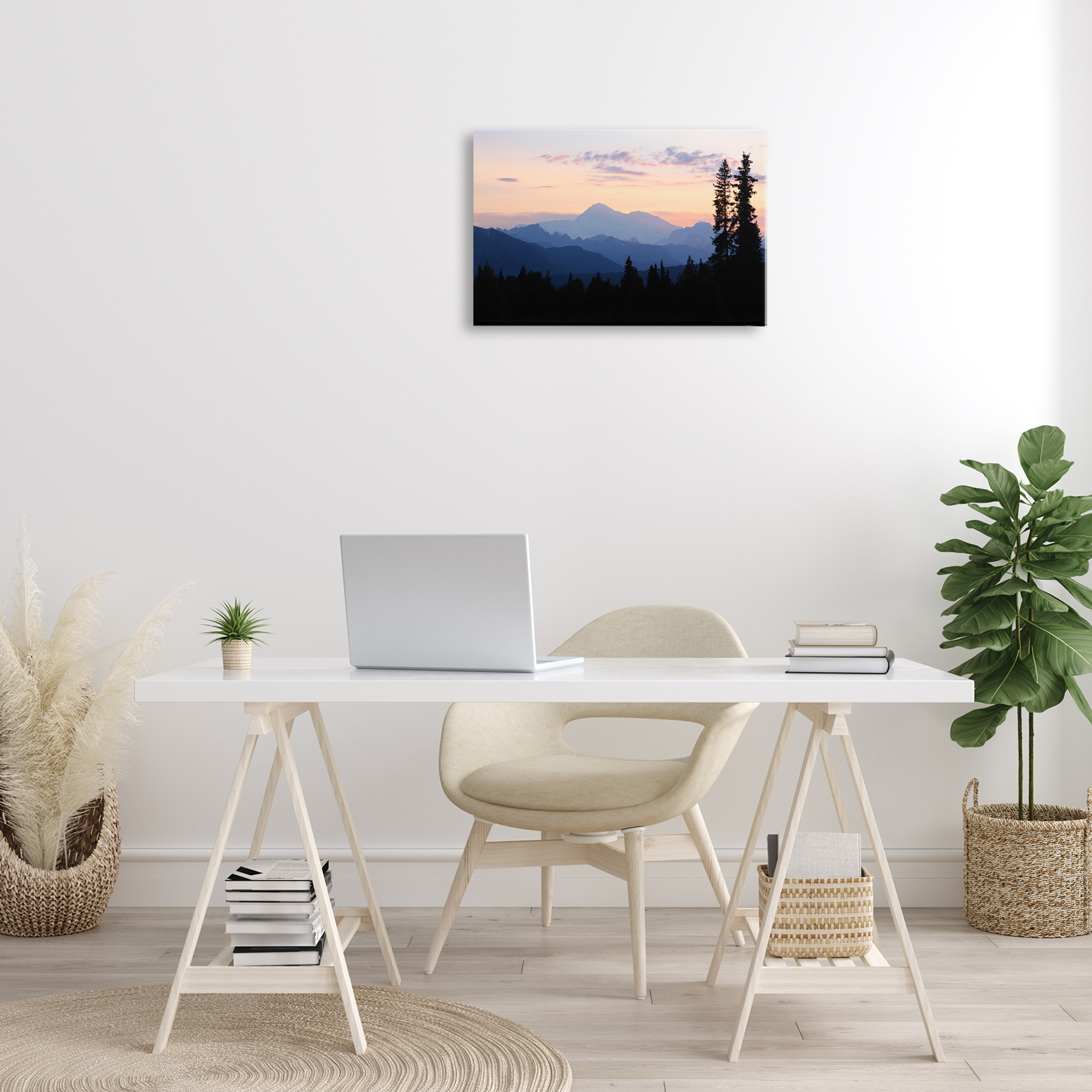 Stupell Industries Midnight On Mountain Landscape & Nature Photography Wrapped Canvas Art Print Wall Art, 24 x 16