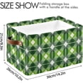 thumbnail image 4 of St Patricks Day Plaid Storage Basket with Handles Collapsible Storage Bins Canvas Fabric Storage Organizer for Shelves Closet Bedroom Living Room 2Pack Decor Gifts, 4 of 7