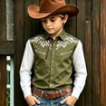 thumbnail image 2 of PRfgtbd Festival Shirts for Kids Boys Western Cowboy Shirt Printed Button Down Long Sleeve Shirts Holiday Casual Tops For Children Wear 4-5 Years, 2 of 4