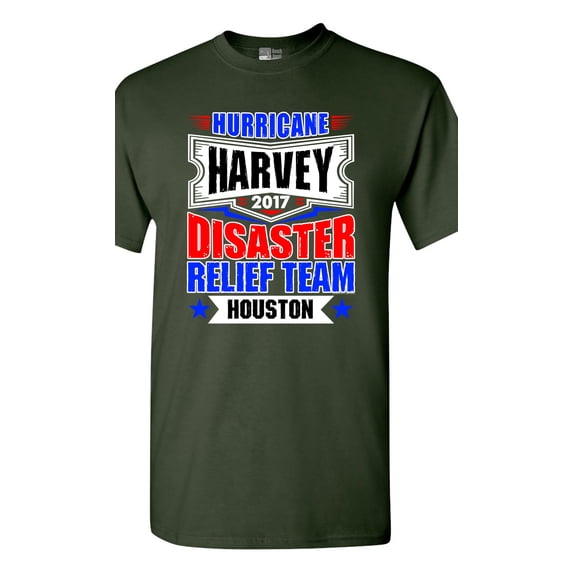 Hurricane Harvey Disaster Relief Team Houston 2017 DT Adult T-Shirt Tee