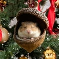 thumbnail image 6 of DAMAI Forest Animal Acorn Ornaments Cozy Forest Christmas Ornaments, 2026 Pine Cone Animal Decoration, Woodland Creature Figurine, Acrylic Hanging Ornament Home Party Décor, 6 of 7