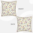 thumbnail image 3 of Fotbe Cute Cow Pattern Velvet Decorative Throw Pillow Covers with Elegant Piping, Soft Plush Cushion Cover for Sofa, Bed, Car, Office-20"x20", 3 of 8