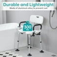 thumbnail image 6 of ELENKER Height Adjustable Shower Chair,  Bath Bench Shower Seat with Flip-up Armrests for Elderly, Disabled and Pregnant Women, 6 of 6