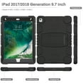 thumbnail image 6 of XYX Case for iPad 9.7 inch/iPad 6th/5th Gen/Air 2, Dual Layer Slim Heavy Shockproof Rugged Protective Cover Case with Kickstand (Black), 6 of 7