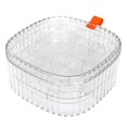 thumbnail image 1 of Organizador de pendientes, cajas de joyería transparentes apilables de 3 capas con tapa, organizador de pendientes de botón, pendiente B blanco transparente, blanco transparente, 1 of 5