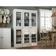 thumbnail image 3 of 100% Solid Wood 48.5" Pantry China Cabinet with Clear Glass Doors, 2-Drawers and Adjustable Shelves, 3 of 6