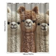 thumbnail image 3 of Weloille Série d'Animaux Broderie Imitation Imprimée Rideau de Douche, 5,9 x 5,9 Pi 1 Pce Rideau de Bain Imperméable Résistant à la Moisissure, Rideau d'Ourlet Robuste avec Crochets pour Salle de Bain, 3 of 6