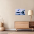 thumbnail image 2 of ZHONGYUTONG Zen Wall Art Canvas Lotus Flower and Blue Butterfly Pictures Spa Stones Painting Meditation Spiritual Bathroom Wall Decor Framed (28.00" x 42.00"), 2 of 5