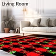 thumbnail image 2 of ODIKA 5'x7' Machine Washable Non-Slip Area Rug, Festive Buffalo Plaid Holiday Xmas Decoration High Traffic Rug with Pad, Red, 627581, 2 of 8