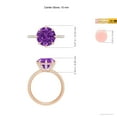 thumbnail image 4 of ANGARA Natural Eight Prong-Set Round 3 ct Amethyst Solitaire Ring in 14K Rose Gold for Women (Size-10mm) | February Birthstone, Birthday, Anniversary, Jewelry Gift for Women | Natural Amethyst Ring, 4 of 9