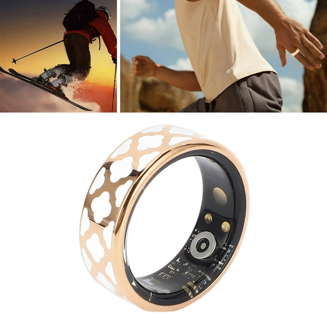Smart Smart Ring with Charging Case APP Display Screen IP68 Water Resistant Multiple Sports Modes Smart Fitness Ring for Daily Use