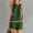 Army Green, variant on Women's Cotton Linen 2-Piece Outfit Contrast Trim Round Neck Sleeveless Top Pocket Shorts Casual Summer Set Army Green XL(XL)