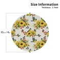 thumbnail image 2 of Honeii Bird Sunflowers print Leather Coaster Set of 4, ideal for safeguarding your furniture from drinks spills and effortless cleanup-Round Shape, 2 of 6