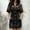 Black, variant on IUYRTFE Women's Short Sleeve Denim Style Button Down Shirt Dress Collared Mini Casual Jean Dress with Pockets
