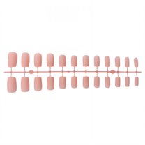RAGUPEL 24Pcs Glue on Nails for Women,Pink Nail Tips Short,Matte Surface Nail Tips Square,Best Press on Nails for Daily Life,Style3