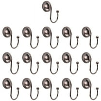 Shower Curtain Hooks Oil Rubbed Bronze,Rustproof Decorative Shower Curtain Rings,16 Pcs, Bronze