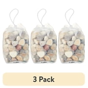 (3 pack) Vibrant Life Large Bag River Rocks Aquarium Decor, 38 oz Bag