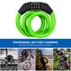 thumbnail image 3 of Candado de Bicicleta Bloqueos de Bobina de Cable de Acero Colorido JShteea Antirrobo 4 Dígitos, 3 of 7