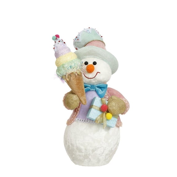 Mark Roberts Christmas 2024 Snowman with Ice Cream - 11 Inches