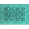 thumbnail image 1 of Ahgly Company Indoor Rectangle Oriental Turquoise Blue Industrial Area Rugs, 6' x 9', 1 of 4