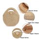 thumbnail image 4 of Round Straw Crossbody Beach Bag - Summer Straw Cross Body Handbag Bags with Zipper for Ladies, 4 of 4
