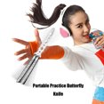 thumbnail image 4 of Cuchillos de entrenamiento de acero de aleación de cuchillo de mariposa de práctica portátil (plata) Hugtrwg Para estrenar, 4 of 8