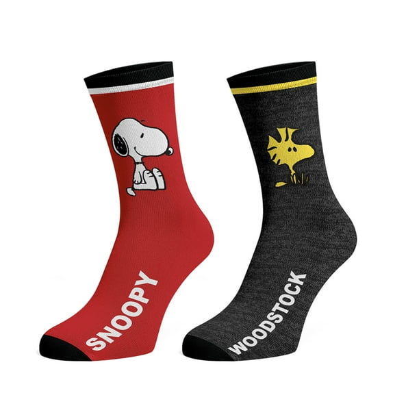 Peanuts Snoopy and Woodstock 2 Pack Mens Crew Sock Set - Walmart.ca