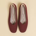 thumbnail image 4 of Pisos Mujer Zapatos Planos Punto Casual Ballet Antideslizante Transpirable para Trabajo Oficina (39) Frijol Rojo Rojo, 4 of 9
