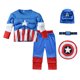 thumbnail image 2 of Traje de cosplay de Capitán América de Marvel de manga larga para niños de los Vengadores, traje de músculos del Capitán América para niños, 2 of 4