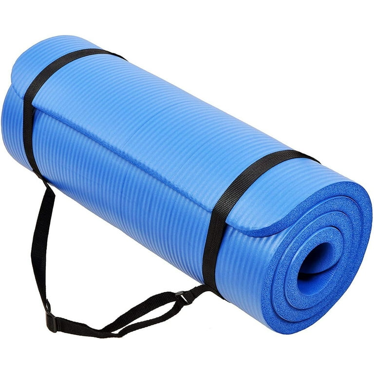 YR Extra Large Yoga Mat 6'x4' Thick Workout Mats 1/2 Soft Foam Indoor  Pilates Cardio Exercise Black