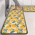 thumbnail image 2 of Kitchen Rugs Sets Of 2,Yellow Lemon Fruit Flowers Pink Pattern Anti Fatigue Kitchen Mat Rugs Non Slip Washable,Decorative Kitchen Floor Mats for Kitchen,Sink,Laundry,17"x47"+17"x47", 2 of 5