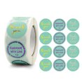 thumbnail image 1 of CAROOTU Bronzing Merci Autocollants Rouleau 500-Count Autocollants Ronds Colorés pour la Faveur de Fête d'Anniversaire de Mariage, 1 of 7